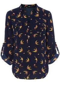 Блузка с принтом "птицы" Oasis