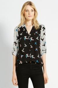 Блузка с принтом " птицы" Oasis