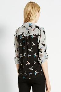 Блузка с принтом " птицы" Oasis